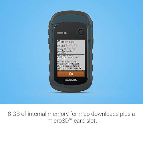 Garmin 010-02256-00 eTrex 22x, Rugged Handheld GPS Navigator, Black/Navy thumbnail 10
