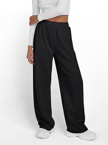 Trendy Queen Women's Wide Leg Sweatpants Baggy Y2K High Waisted Joggers Fall Fashion Clothes with Pockets 2025 thumbnail 2