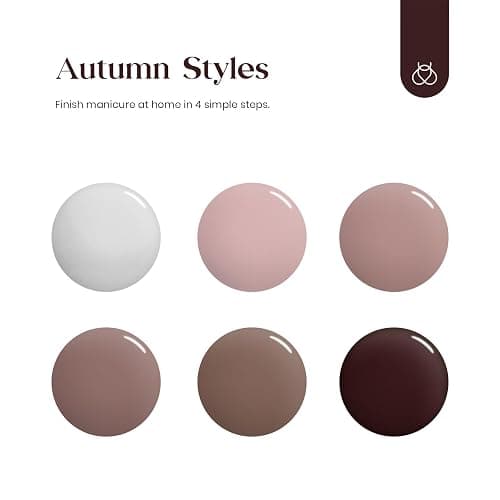Beetles Neutral Gel Polish Set, Coffee Time Collection,6 Colors | Nude Pink Brown Neutral Colors Gel for Nail Art Manicure Soak Off Uv LED Nail Lamp Needed Gifts for Women thumbnail 2