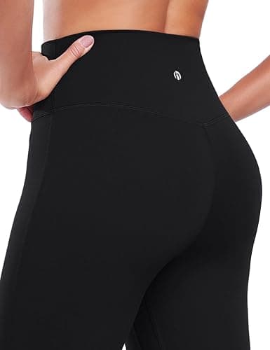 HeyNuts Harmony Flare Leggings 29"/30.5"/32.5"/34.5" | High Waisted, Wide Leg, Bootcut, Yoga, Casual, Lounge, Tummy Control, Compression, Buttery Soft, Inner pocket, for Women thumbnail 6