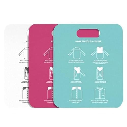 Zerodis Shirt Folding Board, Tshirt Folding Board Clothes Folding Board Plastic Laundry Folder Home Storage Tool for Adults (White) thumbnail 7