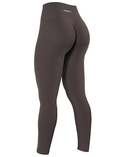 AUROLA Power Workout Leggings for Women Tummy Control Squat Proof Ribbed Thick Seamless Scrunch Active Pants - Image 1