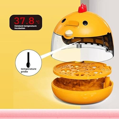 tkerinse Egg Incubator, Rutin Chicken Egg Incubator for Hatching Eggs, Small Clear Egg Hatching Incubator, Automatic Smart Control Hatcher Machine for Variety Size of Eggs thumbnail 6