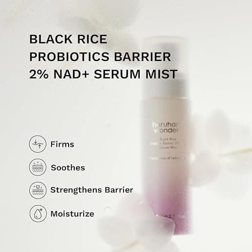 haruharu Wonder Black Rice Probiotics 2% NAD+ Serum Mist, Ultra-Fine Mist, Hydrating & Plumping, Barrier Support, Sensitive Skin, Ceramide, Korean Skincare, Vegan, 2.70 fl.oz thumbnail 2