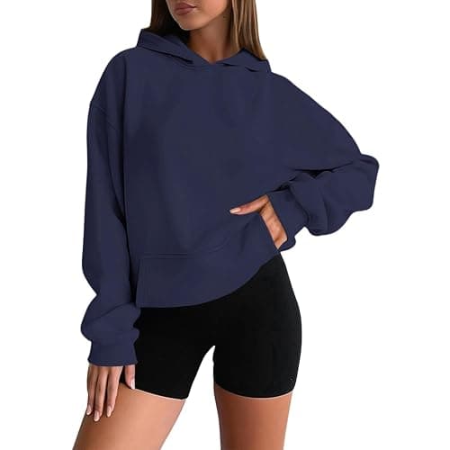 Hoodies for Women Teen Girls 2025 Fall Outfits Trendy Plain Hoodie Plus Size Oversized Sweatshirt Cute Aesthetic Clothes - Image 1