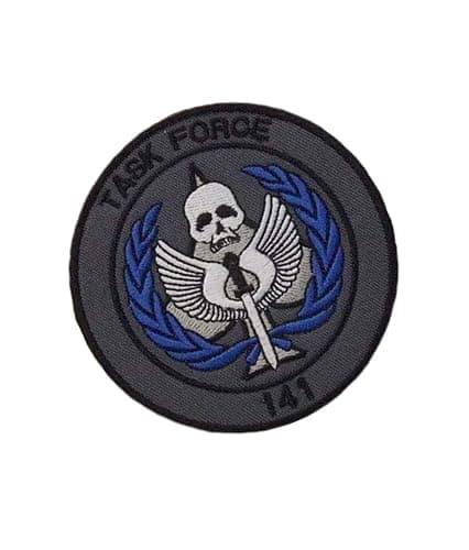 Task Force 141 Logo Patches Hook and Loop Tactical Morale Applique Fastener Military Embroidered Patch 2Pcs (Color 4) thumbnail 3