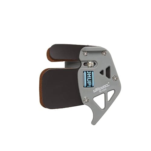 S F Archery Finger Tab，Leather Finger Guard ，Shooting Tabs Finger Saver Protect Guard Glove ，Adjustable Accessories for Recurve Bow with Right Handed thumbnail 2