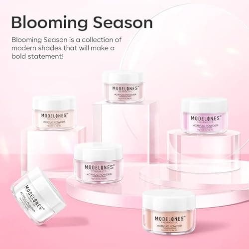 Modelones Acrylic Powder, 6 Colors Transparent Jelly Nude Nail Powder Milky White Pink Nude for Nail Art 3D Nail Carving French Nail Extension, Gifts for Women thumbnail 7