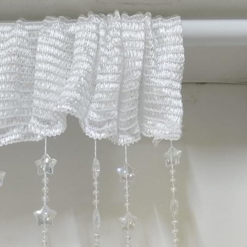 ave split Beaded Curtain Doorways Star Acrylic Hanging Door Beads String Curtains Tassel Room Divider Screen Decor for Doorway Window Living Room Wedding 049Star (Shiny Transparent Stars) thumbnail 8