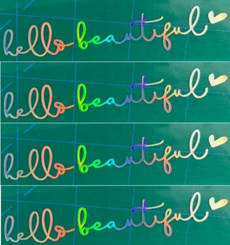 4X Hello Beautiful Rearview Mirror Decals, Vinyl Car Mirror Decals, Car Decals for Women, Laser Rear View Mirror Decal, Rearview Mirror Sticker, Car Window Stickers and Decals, Vanity Mirror Stickers thumbnail 9
