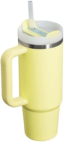 Stanley Quencher H2.0 Tumbler with Handle and Straw 30 oz | Flowstate 3-Position Lid | Cup Holder Compatible for Travel | Insulated Stainless Steel Cup | BPA-Free | Pomelo - 30 Ounces - Pomelo thumbnail 2