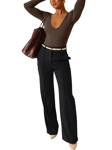 NIMIN High Waisted Work Pants for Women Wide Leg Dressy Pants Business Casual Trousers 2025 Summer Slacks with Pockets thumbnail 4