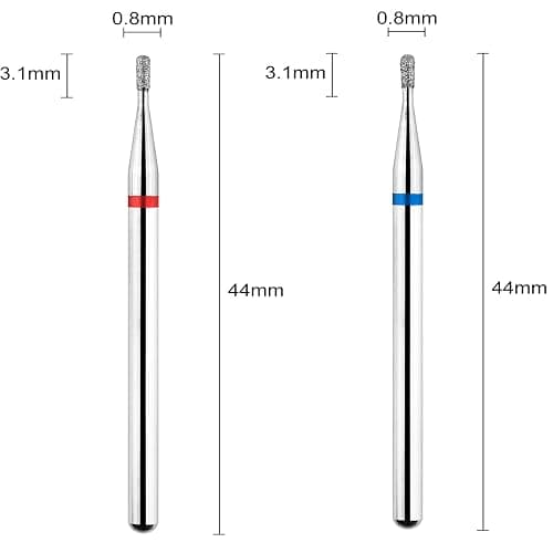 Acycoin2A 2pcs Round Tapered Cuticle Clean Nail Drill Bit (I) thumbnail 4