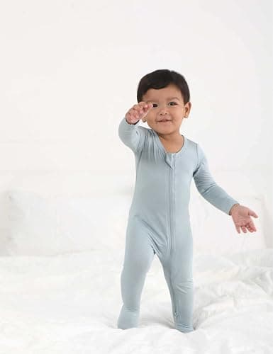 RRP Unisex Baby Footies Pajamas,Rayon Derived From Bamboo,Buttery Soft Sleep 'N Play PJs,2-Way Zipper Closure,0-18 Months thumbnail 4