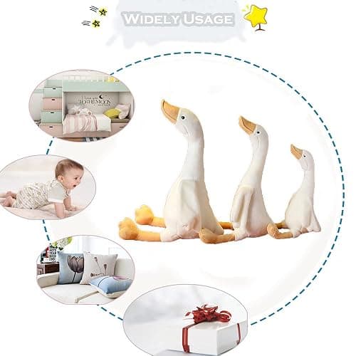 CHELEI2019 19.7" Goose Stuffed Animal Plush Toy,White Swan Stuffed Animal Toy Gifts for Kids thumbnail 3