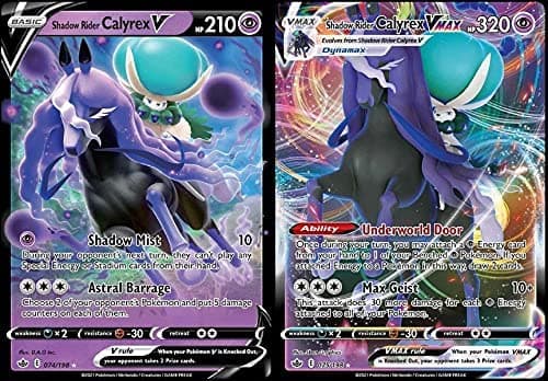 Shadow Rider Calyrex - Vmax & V - Chilling Reign - Pokemon Ultra Rare Card Lot - 074/198 & 075/198 - Image 1