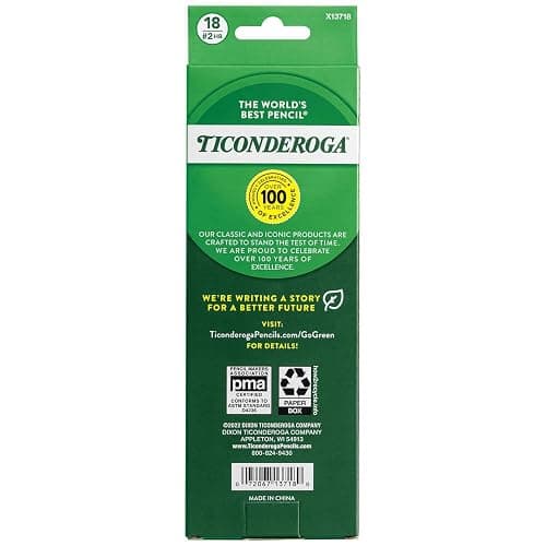 Ticonderoga Wooden Pencils, Pre-Sharpened, 2 HB Soft, Pastel Colors, 18 Count thumbnail 2