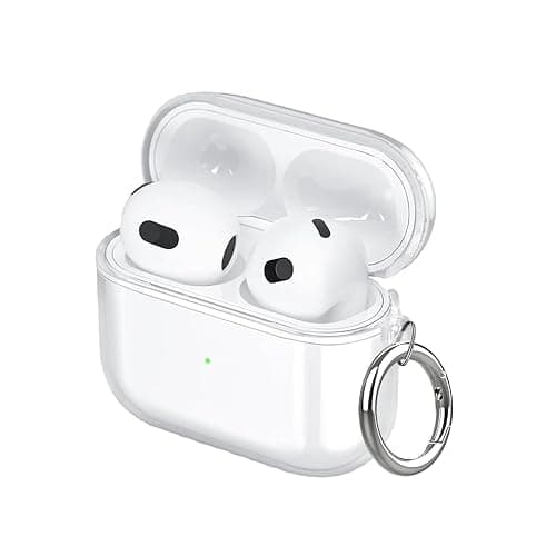 Aircawin for Airpods 4 Case Clear 2024,Full Protective Skin for Airpods 4th Generation Case Cover,Soft Transparent Shockproof TPU Protector for Airpods 4 Gen Cover with Keychain-Crystal - Image 1