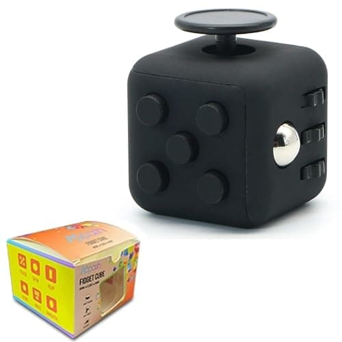 Appash Cube Fidget Toy Stress Anxiety Pressure Relieving Toy Great for Adults and Children[Gift Idea][Relaxing Toy][Stress Reliever][Soft Material] (Black & Black) - Image 1