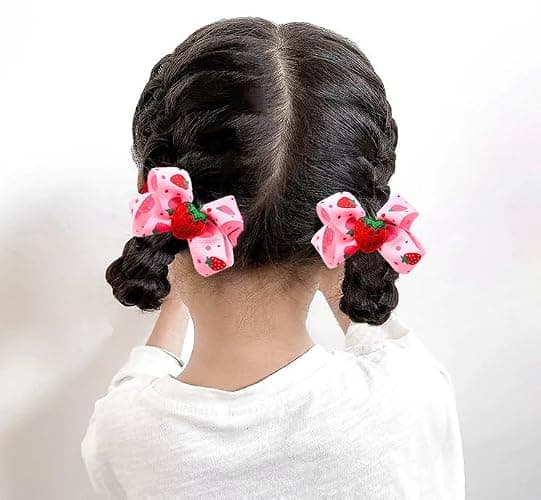 AACKS 4Pcs Little Girls Strawberry Hair Bows Toddler Strawberry Hairpins Strawberry Hair Accessories Strawberry Hair Snap Barrettes thumbnail 7