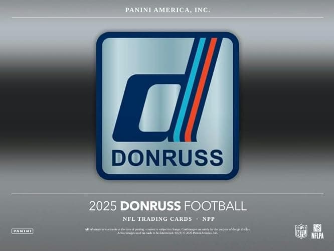 NEW 2025DONRUSS Football Card MEGA Box, 60 Cards - 1 Autograph or Memorabilia Card Per Box! (Red Wave Parallels) thumbnail 3