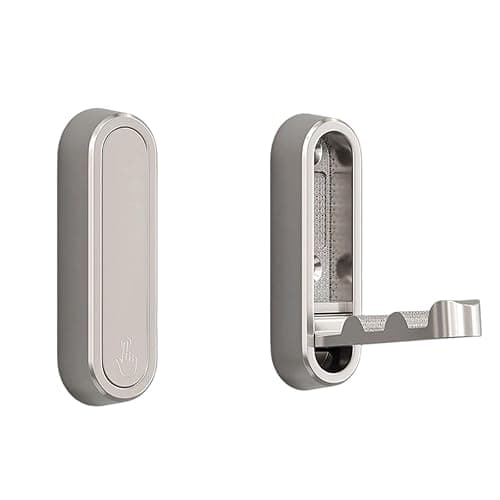 Foldable Coat Hooks, Invisible Folding Retractable Wall Hooks, Single Retractable Hook, Foldable Wall Hooks for Hanging Coats, Scarves, Hats, Bathrobes, Keys, Bags (Silver) - Image 1