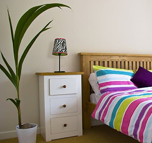 Simple Designs LT3000-ZBA Fun and Funky Zebra Print Shade Metal Table Lamp, Black thumbnail 3