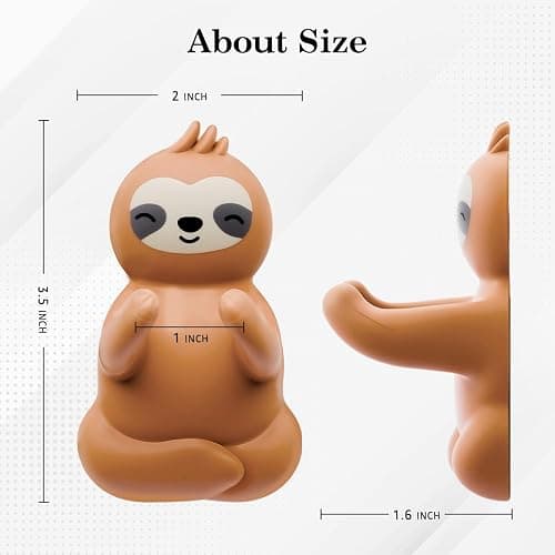 Mhfpl Cute Sloth Razor Holder Shower, Cute Gadgets Leg Razor Holder, Funny Bathroom Decor Accessories for Women Mom Sister Friend Wife Girlfriend, Women's Razor Hang in Shower, Sloth Gifts for Women thumbnail 3