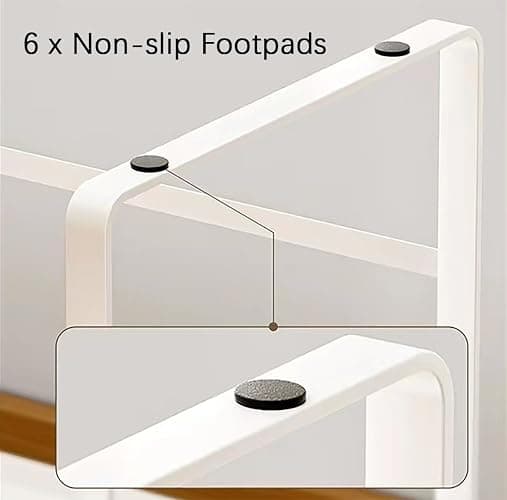 Homgertu 13"-24" L Expandable Cabinet Shelf Rack Set of 2, Stackable Kitchen Countertop Cupboard Organizers and Pantry Storage Shelves thumbnail 5