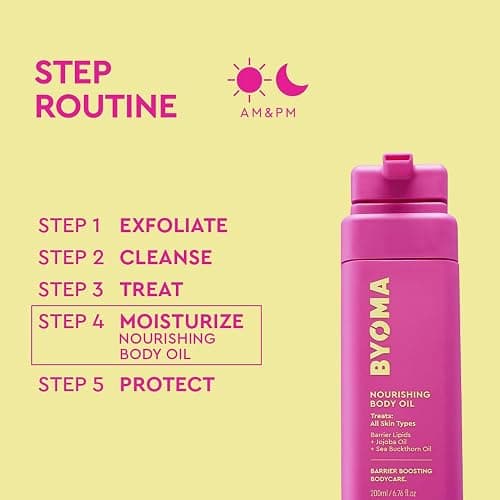 BYOMA Nourishing Body Oil - For All Skin Types - Lightweight, Fast-Absorbing Body Oil with Jojoba & Seabuckthorn - Hydrates, Brightens & Restores Skin Barrier - 6.76 fl oz thumbnail 7