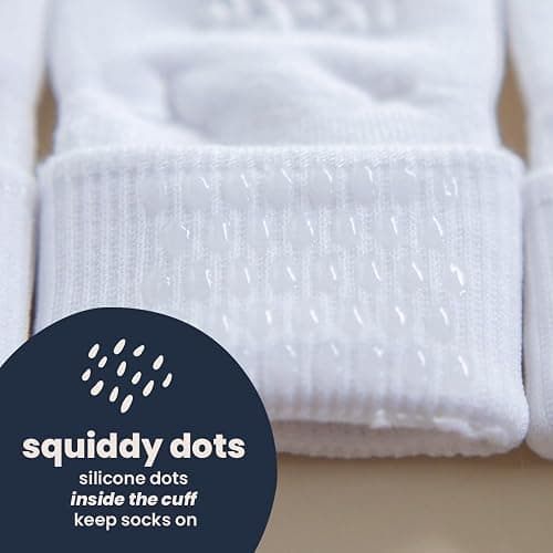 squid socks Cotton Socks | 0-6M, 6-12M, 12-24M, & 2T-3T | Grip Ankle Socks that Stay On | As Seen on Shark Tank thumbnail 3