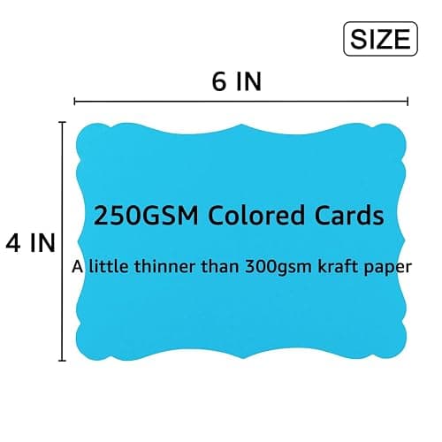 50 Pack Blank Kraft Cards Cardstock Thick Paper Brown Greeting Cards for DIY Gift Card Menus, Baby Shower and Wedding Invitations (Multicolored, 4x6IN) thumbnail 3