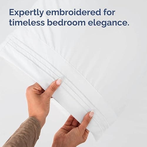 Queen Pillow Cases Set of 2 - Ultra Soft Hotel Quality Pillowcase Covers - Comfy, Cozy & Wrinkle Free - Shrinkage, Stain and Fade Resistant - Machine Washable Pillow Protectors - 2 Piece Set - White thumbnail 6