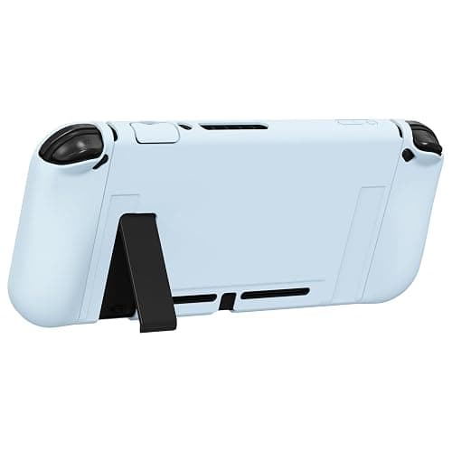 playvital ZealProtect Soft Protective Case for Nintendo Switch, Flexible Joycon Cover Slim Cover for Nintendo Switch with Screen Protector & Thumb Grips & Direction Button Caps - Sky Blue thumbnail 7