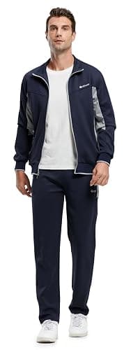 Rdruko Men's Tracksuit Sweatsuits 2 Piece Set Athletic Jogging Gym Activewear Sweat Track Suits Sets thumbnail 3