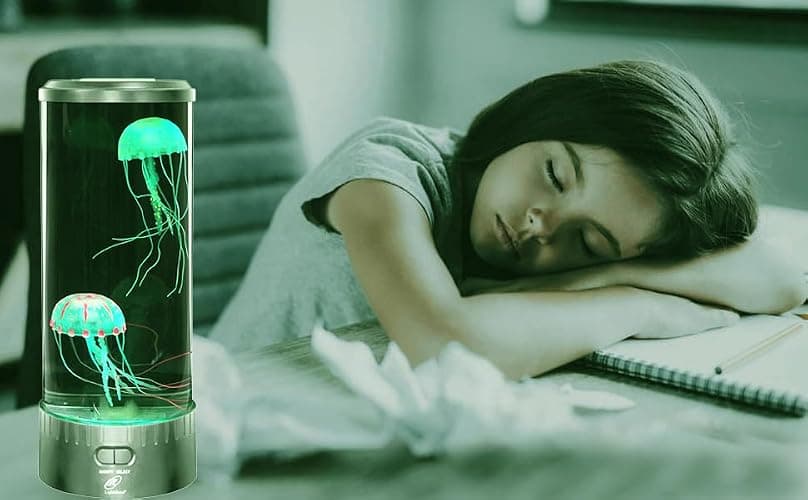 Lightahead LED Jellyfish Lamp Round, Color Changing Light Effects with 18 LEDs. The Ultimate Sensory Synthetic Jelly Fish Aquarium Mood Lamp. thumbnail 4