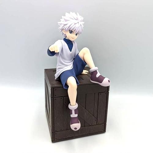 Xinnice Killua zaoldyeck & Gon·Freecss Noodle Stopper Figure PVC Sitting Model Anime Desktop Decorations Collection Statue for Fans, 12 cm thumbnail 5