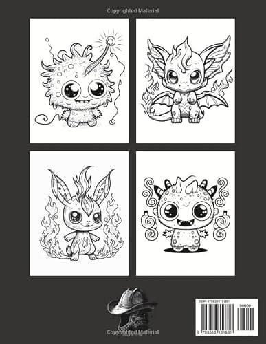 Adorable Creepy Monsters Coloring Book: A Creepy Mini-Monsters Coloring Book for Adults and Teens, Coloring Pages for Relaxation and Stress Relief thumbnail 2