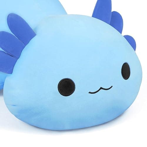 MIAOHAHA Plush Axolotl Toy 20in Plush Pillow Axolotl Stuffed Animal Toy Cute Plushies Kids Plush Toy Pillow(Blue,50cm/19.6in) thumbnail 4