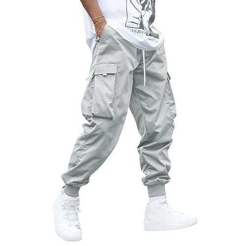 ZAFUL Men's Streetwear Cargo Pants with Flap Pockets & Drawstring Elastic Waist - Casual & Techwear Joggers - Image 1