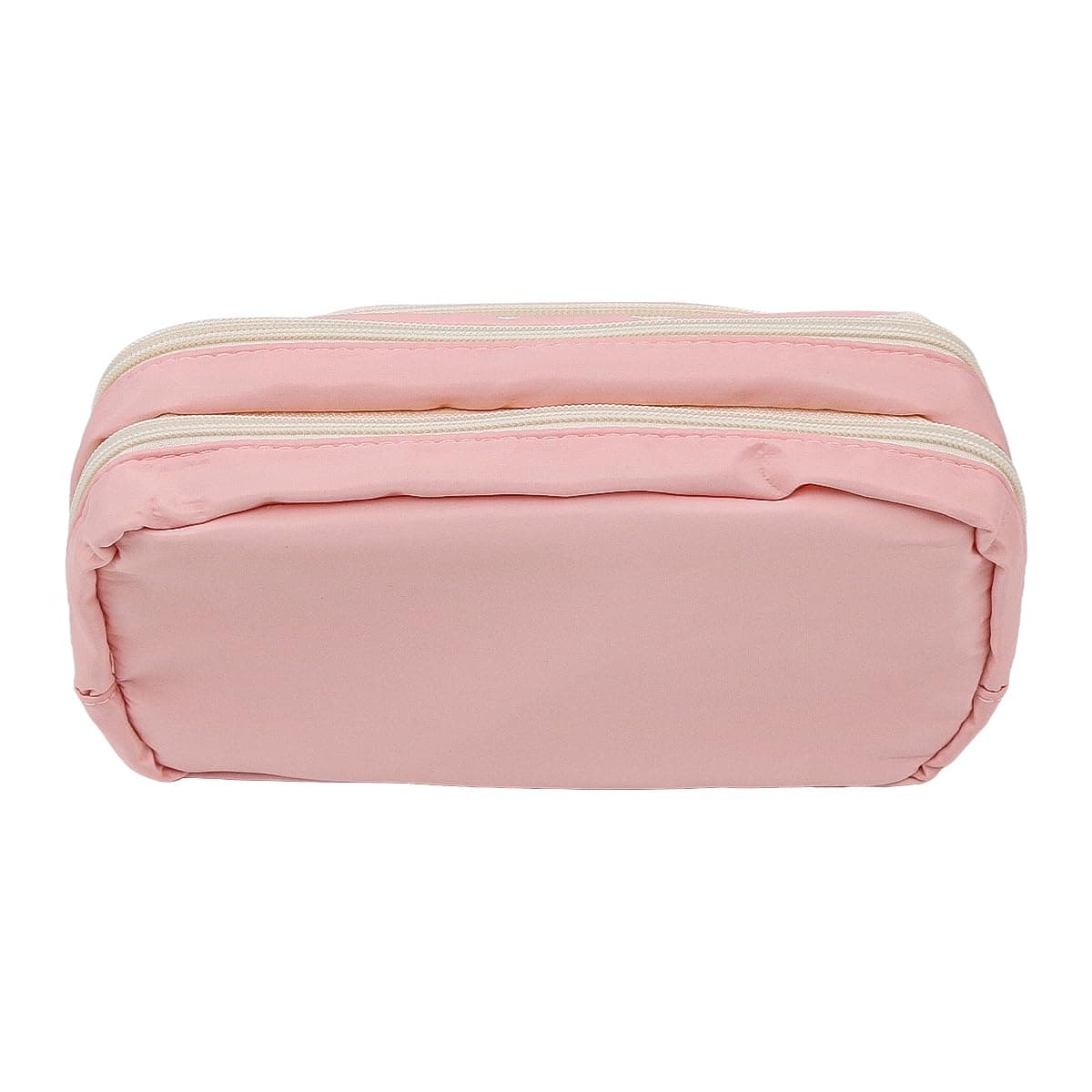 NUZAMAS Large Capacity Pencil Cases 3 Compartment Pencil Case Pencil Pouch Portable Pencil case with Handle Stationery Organizer with Zipper for College School Office Pink thumbnail 4