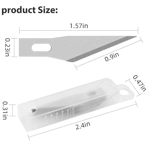 DIYSELF 1 Pcs Craft Knife Hobby Knife with 11 Pcs Stainless Steel Blade Kit, 1pcs Steel 15CM Ruler for Art, Scrapbooking, Stencil (Purple) thumbnail 4