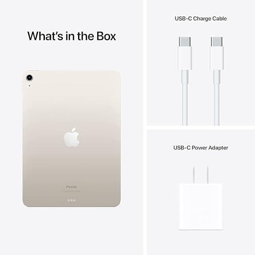 Apple 2022 iPad Air 10.9-inch, Wi-Fi, 256GB - Starlight (Renewed) - WiFi - Starlight - 256GB thumbnail 6
