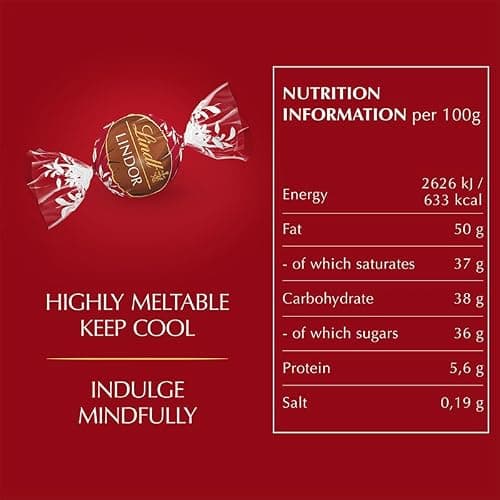 Lindt Lindor Double Chocolate Truffles – 200g Box (Approx. 16 Balls) – Smooth Filling – Valentines Day, Mothers Day, Easter, Gift, Birthday, Congratulations Treat thumbnail 2
