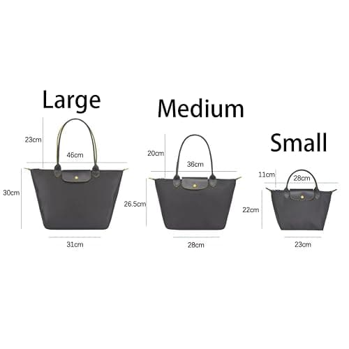 Women's Nylon Tote Bag, Large Capacity Waterproof Shoulder Bags, Spacious Handbag with Metal Zipper & Compartments thumbnail 6