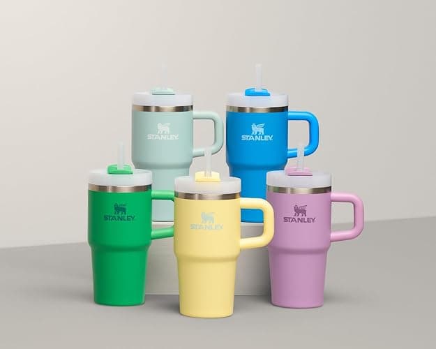 STANLEY Quencher H2.0 Tumbler with Handle and Straw 14 oz | Flowstate 3-Position Lid | Cup Holder Compatible for Travel | Insulated Stainless Steel Cup | BPA-Free | Lilac thumbnail 8