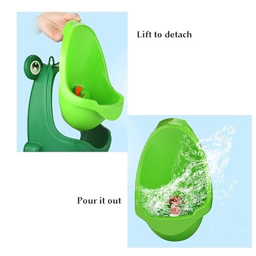 Frog Pee Training,Cute Potty Training Urinal for Boys with Funny Aiming Target,Green Urinals for Toddler Boy thumbnail 5