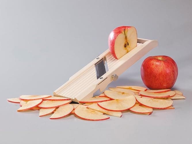 Benriner Mandoline Slicer with 4 Blades, Japanese Stainless Steel, BPA Free, 12.75 x 3.625-Inches, Beige thumbnail 2