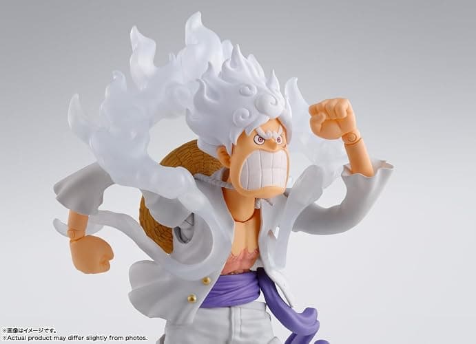 TAMASHII NATIONS - One Piece - Monkey D. Luffy -GEAR5- S.H.Figuarts Action Figure | One Piece 6 Inch Action Figure S.H. Figuarts - Monkey D Luffy Gear5 Reissue thumbnail 7