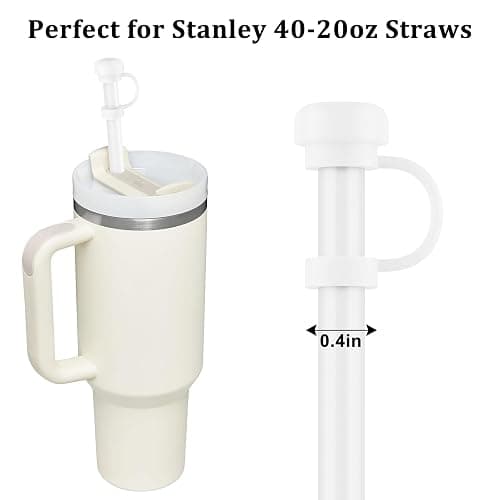Affute 4 Pcs Straw Covers for Stanley Cup 40-20 oz, 0.4 inches Silicone Straw Cover Caps, Stanley Cups Accessories, Dust-proof and leak-proof (4 Straw Covers) thumbnail 3